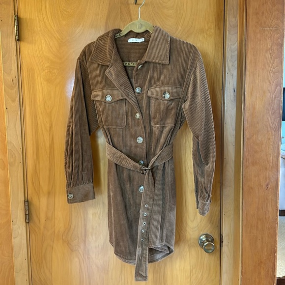 Lush Dresses & Skirts - Brown corduroy dress